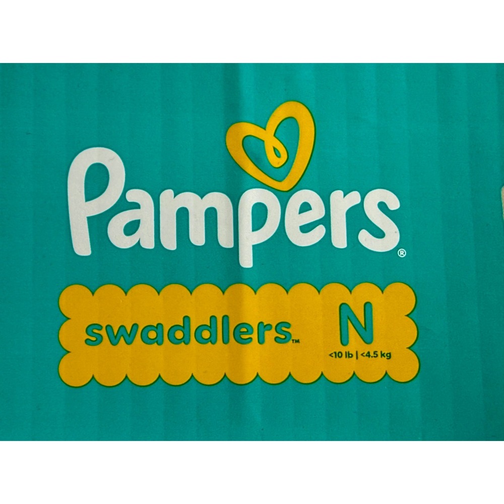 Pampers Swaddlers Newborn Diapers Size N 84 Count Up to 10 lb Baby Disposable - Picture 3 of 5